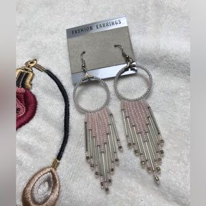 Pierced Dangling Beaded Earrings